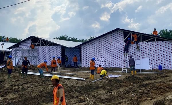 Pembangunan Huntara untuk Korban Banjir Langkahan Aceh Utara Dimulai