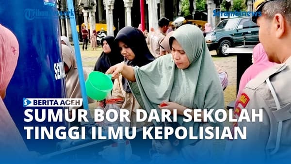 Sumur Bor Bantuan STIK-PTIK Resmikan Kapolres Lhokseumawe untuk Warga Lancang Barat