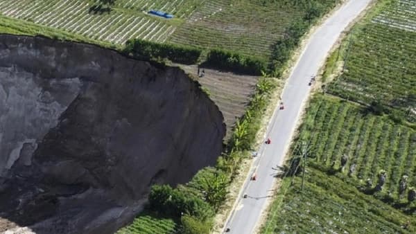 Sinkhole di Aceh Tengah Mengancam Jalan Vital, Warga Khawatir