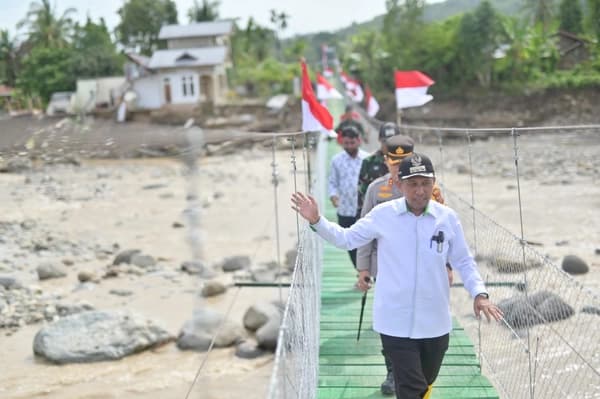 Jembatan Gantung Garuda Hubungkan Warga Seunong dan Blang Awe di Pidie Jaya