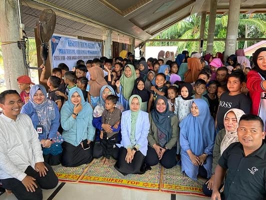 Tawa Anak Aceh Timur Kembali, Medco Gelar Trauma Healing Pascabanjir