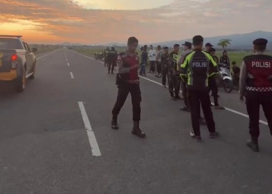 Polisi Bubarkan Balap Liar di Perbatasan Bireuen-Pidie Jaya, 20 Motor Diamankan