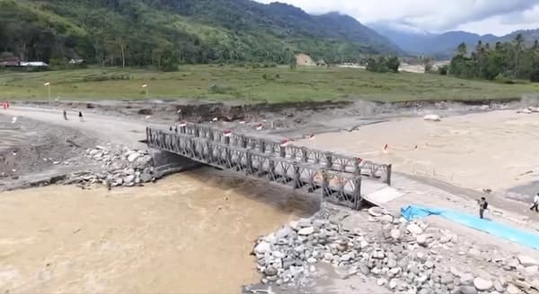 Jembatan Bailey Beutong Ateuh Nagan Raya Terbuka, Akses Takengon Kembali Lancar