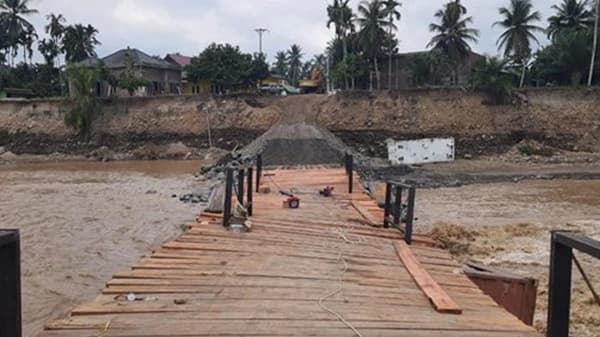 Jembatan Armco Gampong Salah Sirong Segera Dibangun Kembali Pasca Banjir