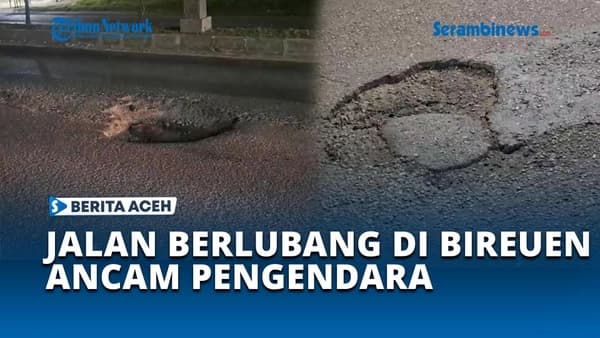 Banjir Bireuen Tinggalkan Lubang Jalan Berbahaya, Pengendara Waspada