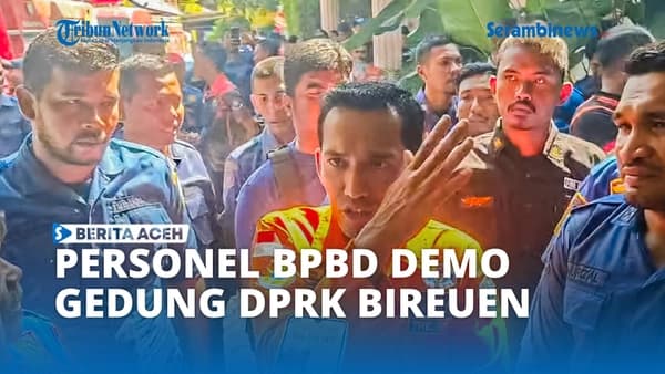 Personel BPBD Bireuen Demo ke DPRK, Bantah Tudingan Timbun Bantuan Banjir