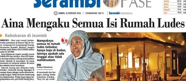 Kebakaran di Jeunieb, Keluarga Kehilangan Rumah dan Usaha di Bulan Ramadhan