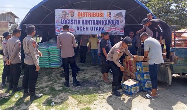 Polres Aceh Utara Salurkan Bantuan Kapolri untuk 18.464 Jiwa Korban Bencana