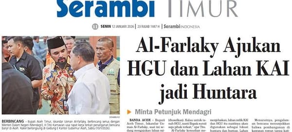 Bupati Aceh Timur Usulkan Lahan KAI dan HGU untuk Huntara Korban Banjir