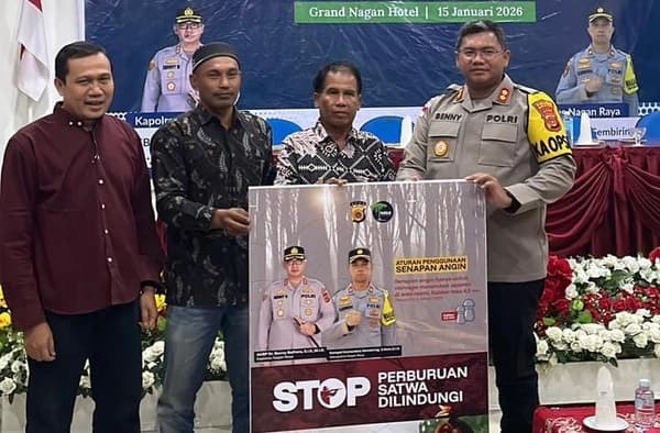 Kapolres Nagan Raya Larang Senapan Angin, Lindungi Rawa Gambut Tripa