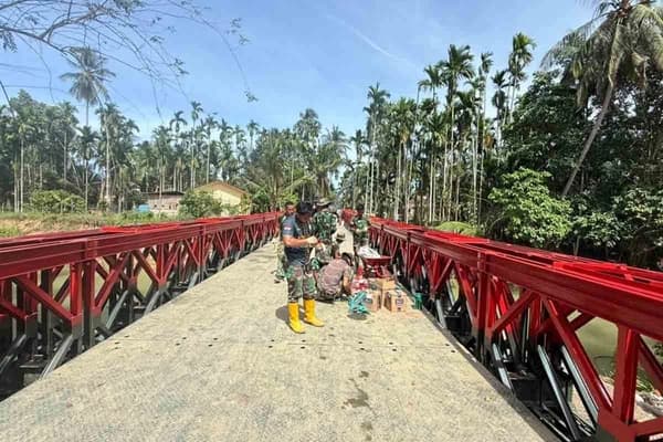 Jembatan Bailey di Aceh Utara Siap Digunakan, Warga Desa Kubu Dapat Akses Vital Pasca Bencana