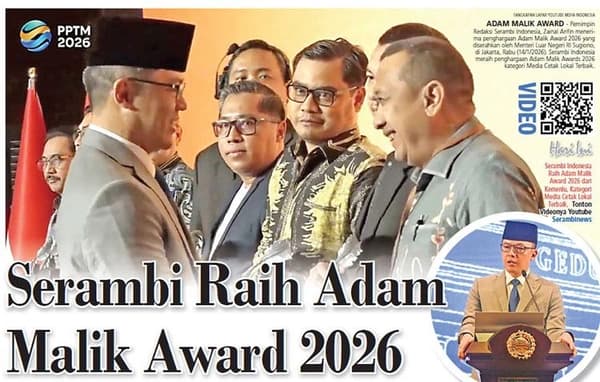 Serambi Raih Adam Malik Award 2026, Media Cetak Lokal Terbaik dari Aceh