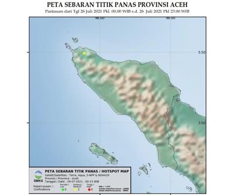 115 Titik Panas di Aceh, BMKG Imbau Waspada Bencana Hidrometeorologi