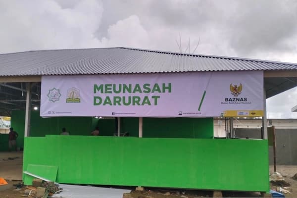 Masjid Darurat BAZNAS di Aceh Tamiang dan Pidie Jaya Siap Digunakan Warga Ramadhan