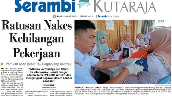 400 Nakes Aceh Besar Kehilangan Pekerjaan Akibat Kebijakan Baru