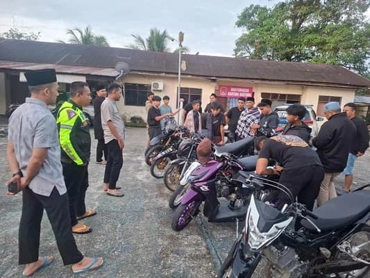 Satlantas Nagan Raya Tangkap 24 Sepeda Motor Knalpot Brong dan Balapan Liar