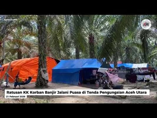 Ratusan Keluarga Korban Banjir Jalani Puasa di Tenda Pengungsian Aceh Utara