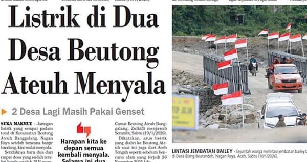 Dua Desa di Nagan Raya Masih Gelap, PLN Pasang Genset untuk Pengungsi