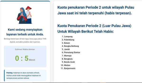 Kuota Penukaran Uang Baru di Banda Aceh Habis, Warga Buru Tips War Kuota