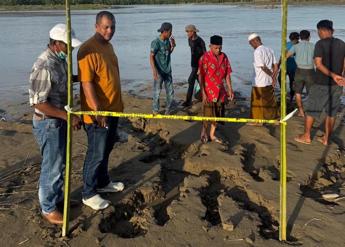 Gelembung Gas Muncul di Desa Gunong Cut, Pemkab Nagan Raya Tinjau Lapangan