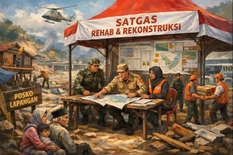 Satgas Rehab-Rekon Aceh: Posko di Lokasi Bencana untuk Pemulihan Cepat