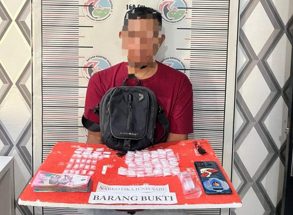 Polisi Nagan Raya Amankan 114 Paket Sabu, Satu Pengedar Ditangkap