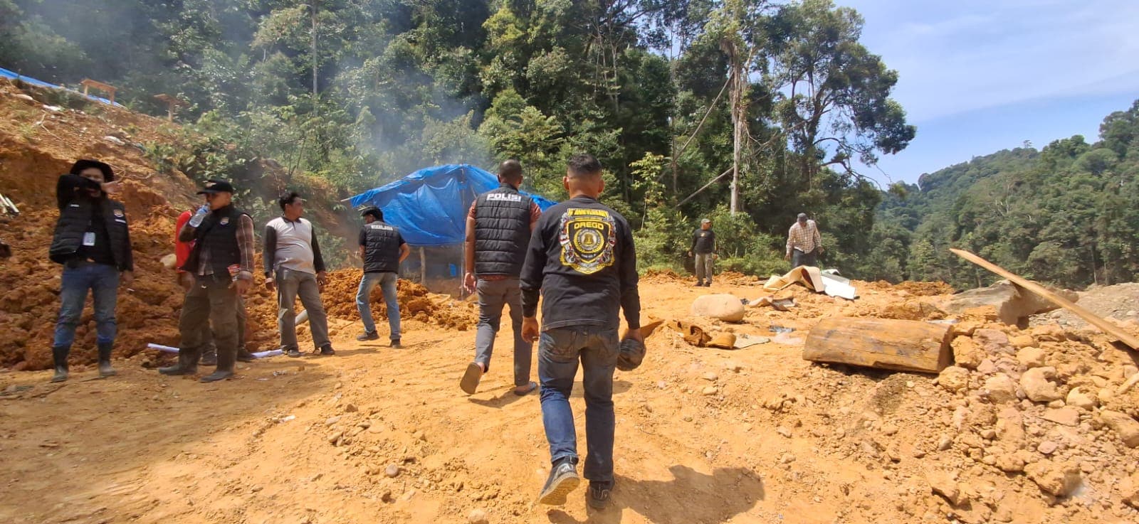 Aparat Aceh Jaya Sisir Lokasi Tambang Emas Ilegal di Kareung Ateuh