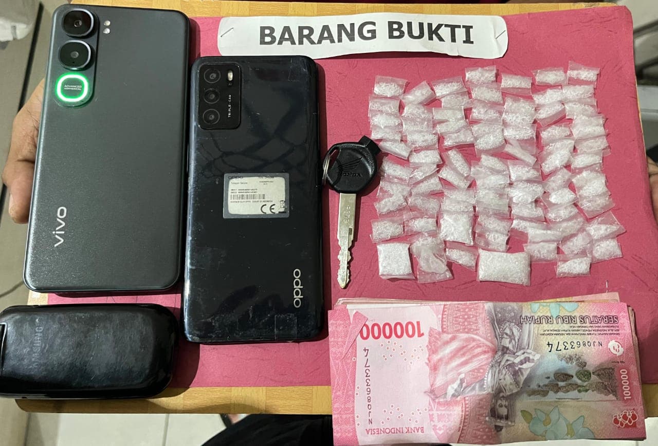 Polisi Amankan 81 Paket Sabu di Nagan Raya, Tersangka Coba Buang Barang Bukti