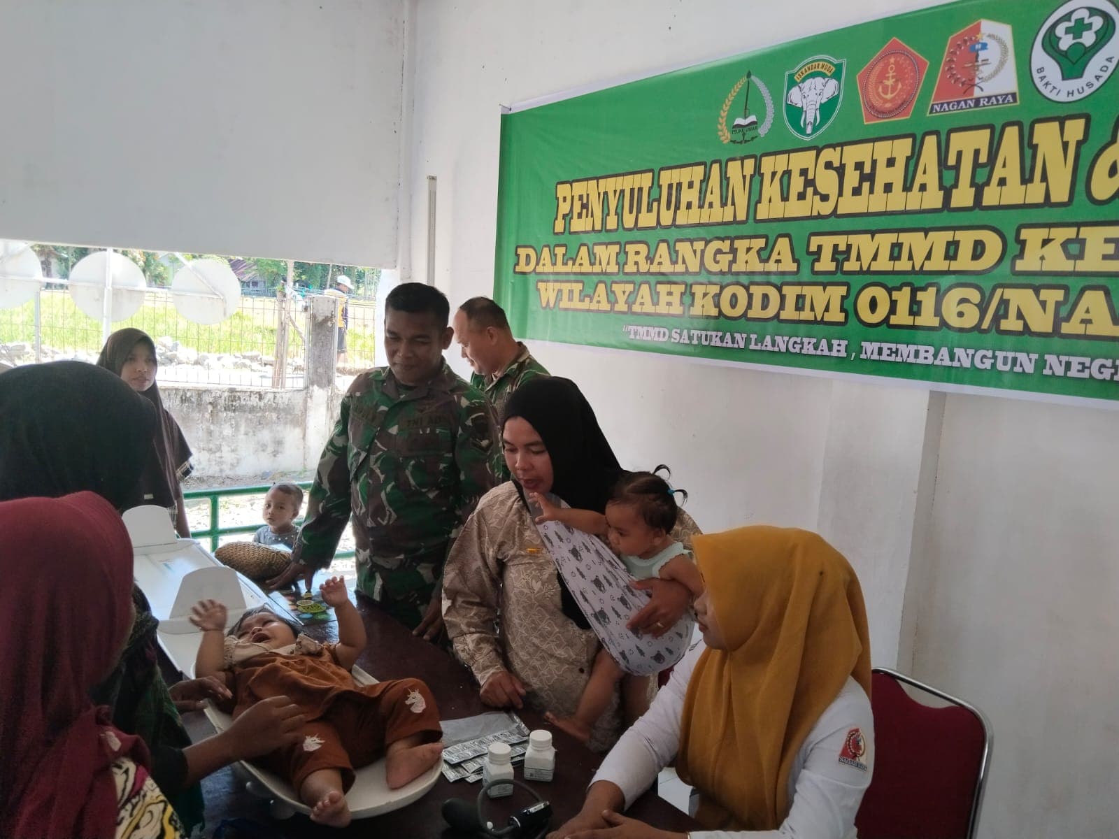 Satgas TMMD Gelar Penyuluhan Stunting dan Pemberian Gizi di Nagan Raya