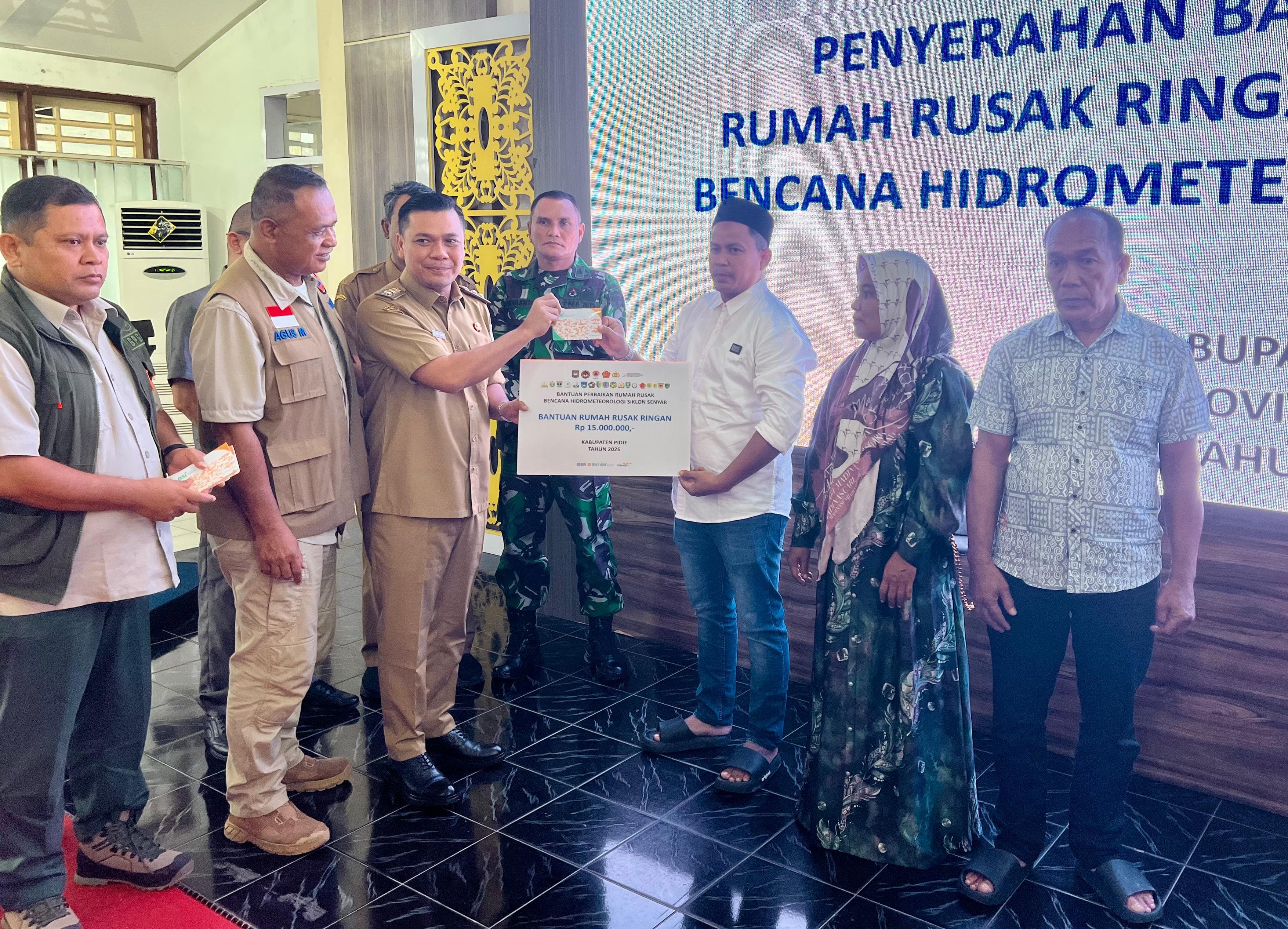 18 KK Pidie Terima Dana Rehab Rumah Pasca-Banjir dari Pemerintah Pusat