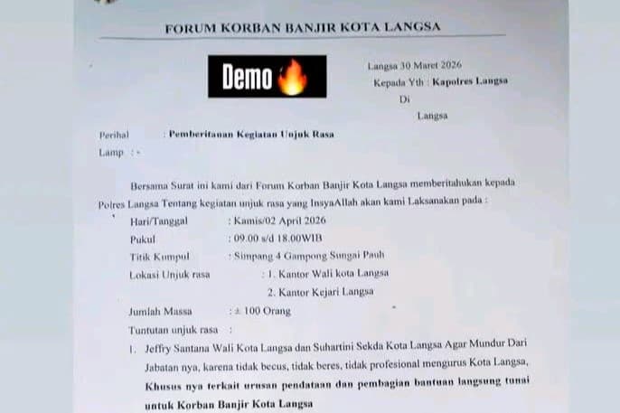 Warga Banjir Langsa Desak Wali Kota Mundur, Tuntut Transparansi Bantuan