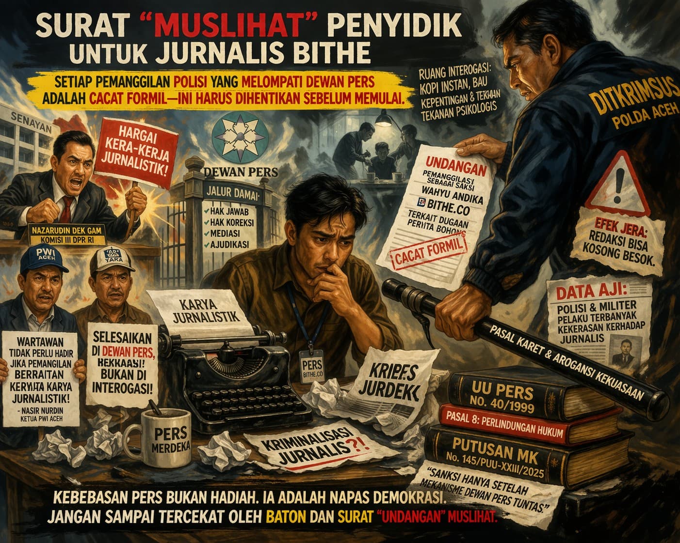 Wartawan Bithe Dipanggil Polisi, Dewan Pers dan UU Pers Diabaikan