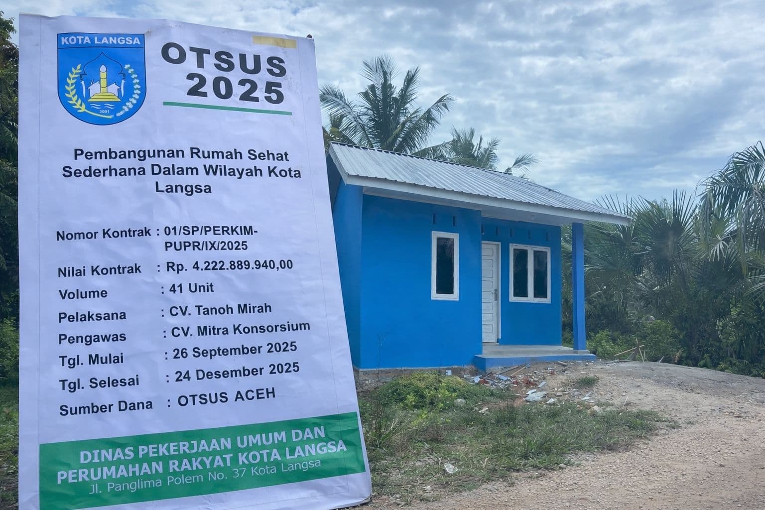 41 Rumah Otsus Langsa Diduga Alir ke Tim Sukses Wali Kota, Warga Protes