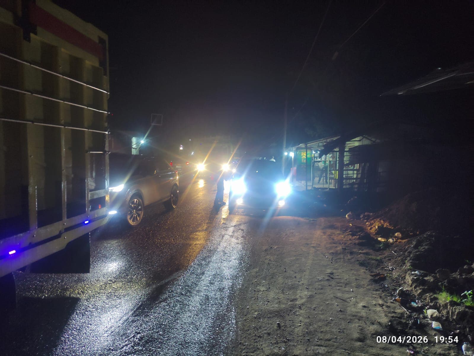 Krueng Meureudu Luap, Jalan Nasional Banda Aceh-Medan Tergenang