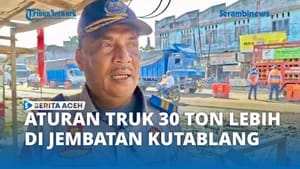 Truk Lebih 30 Ton Dilarang Melintasi Jembatan Kutablang, Bireuen