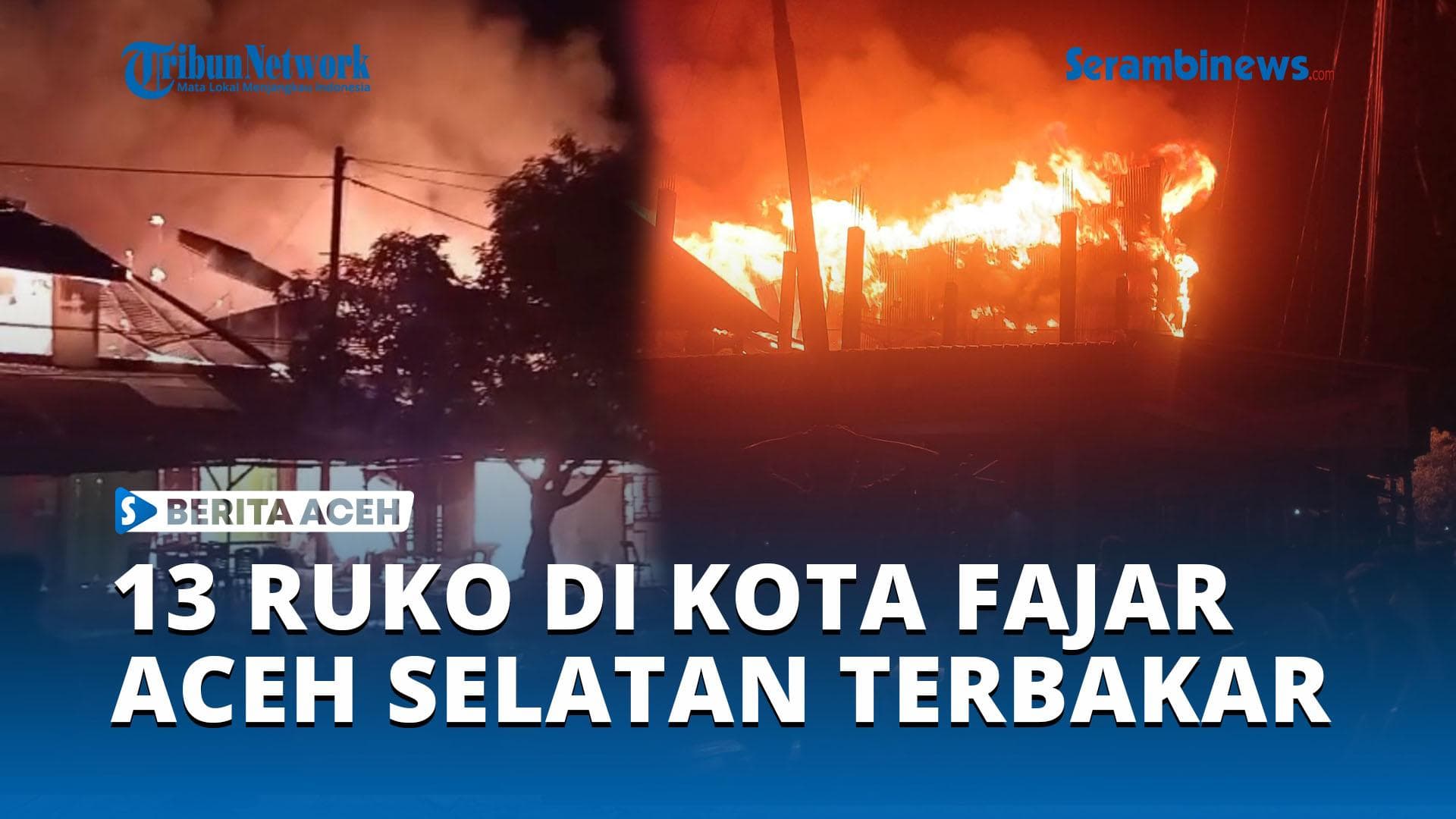 13 Ruko di Kota Fajar Aceh Selatan Hangus, Kerugian Rp2 Miliar