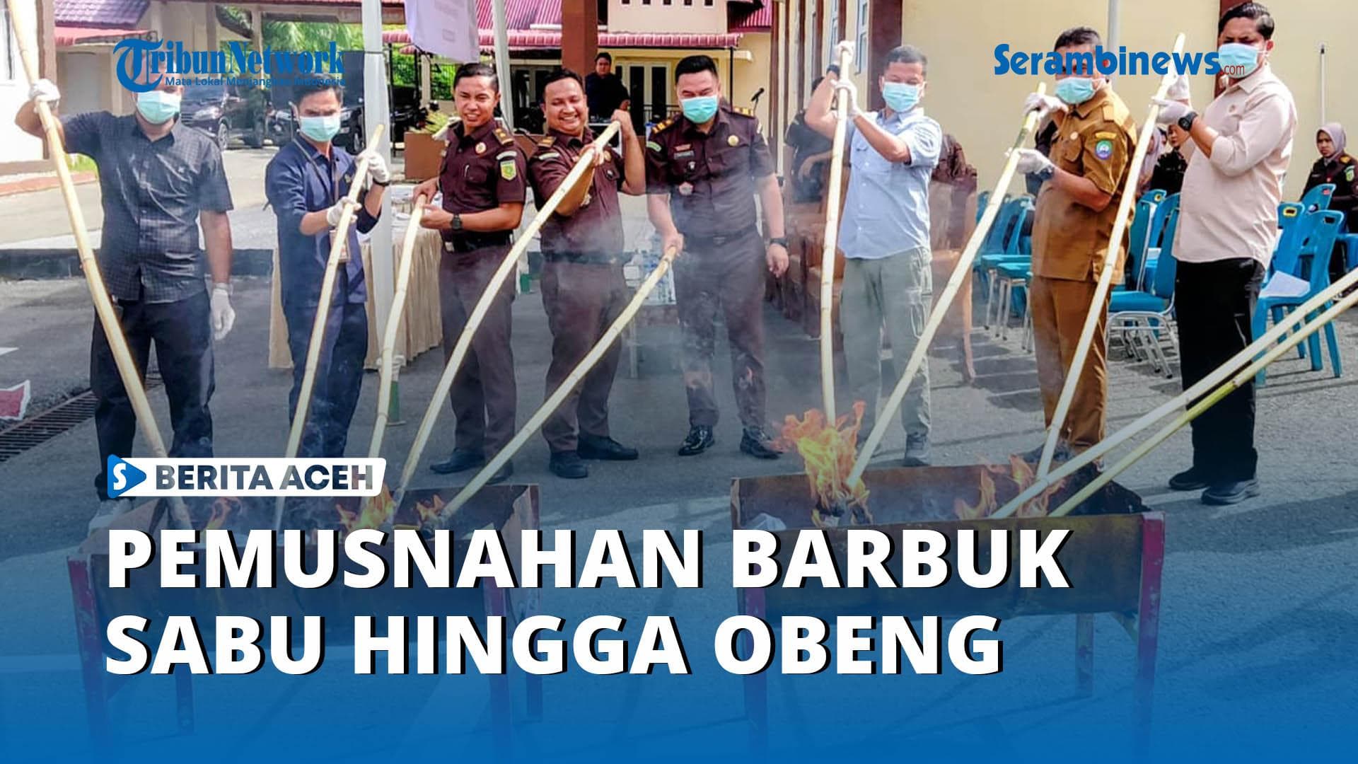 Kejari Abdya Musnahkan Sabu dan Barang Bukti 14 Perkara di Aceh Barat Daya