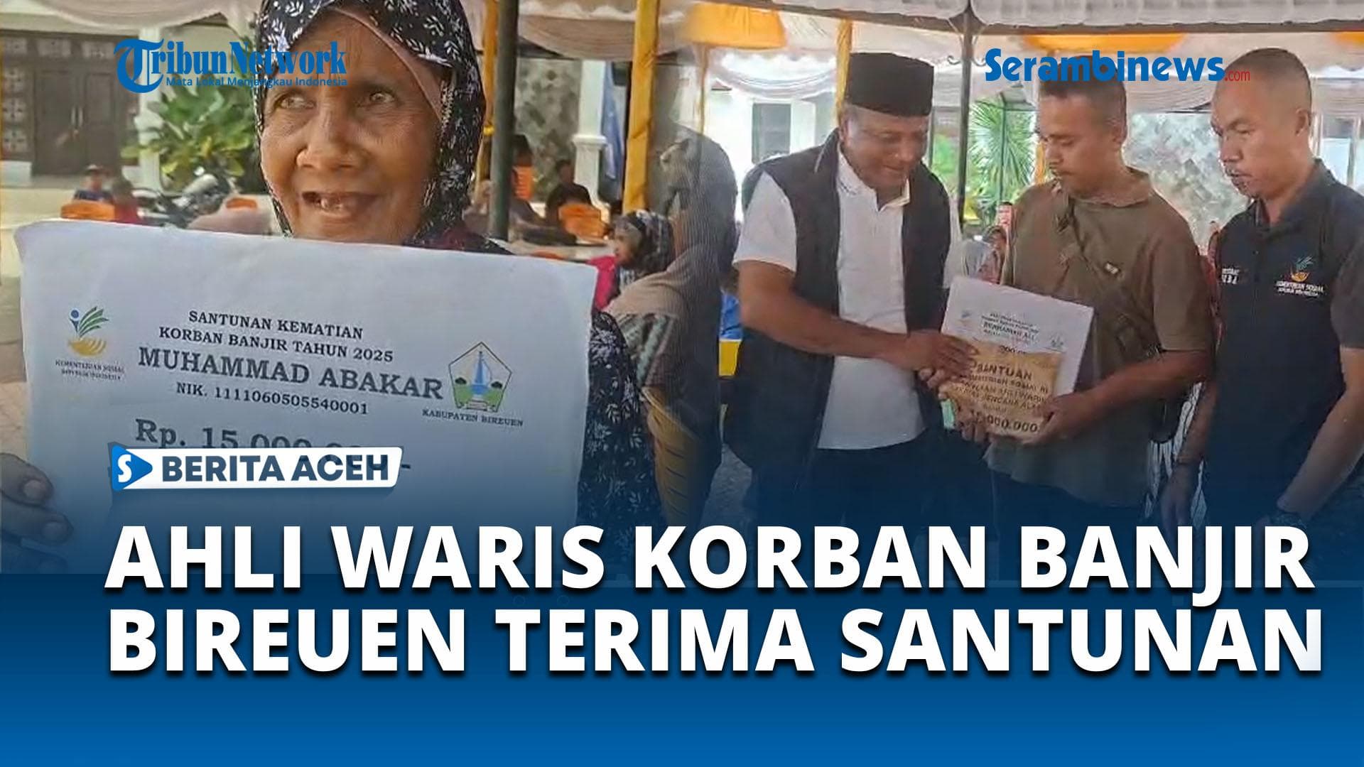 45 Keluarga Korban Banjir Bireuen Terima Santunan Rp15 Juta dari Kemensos