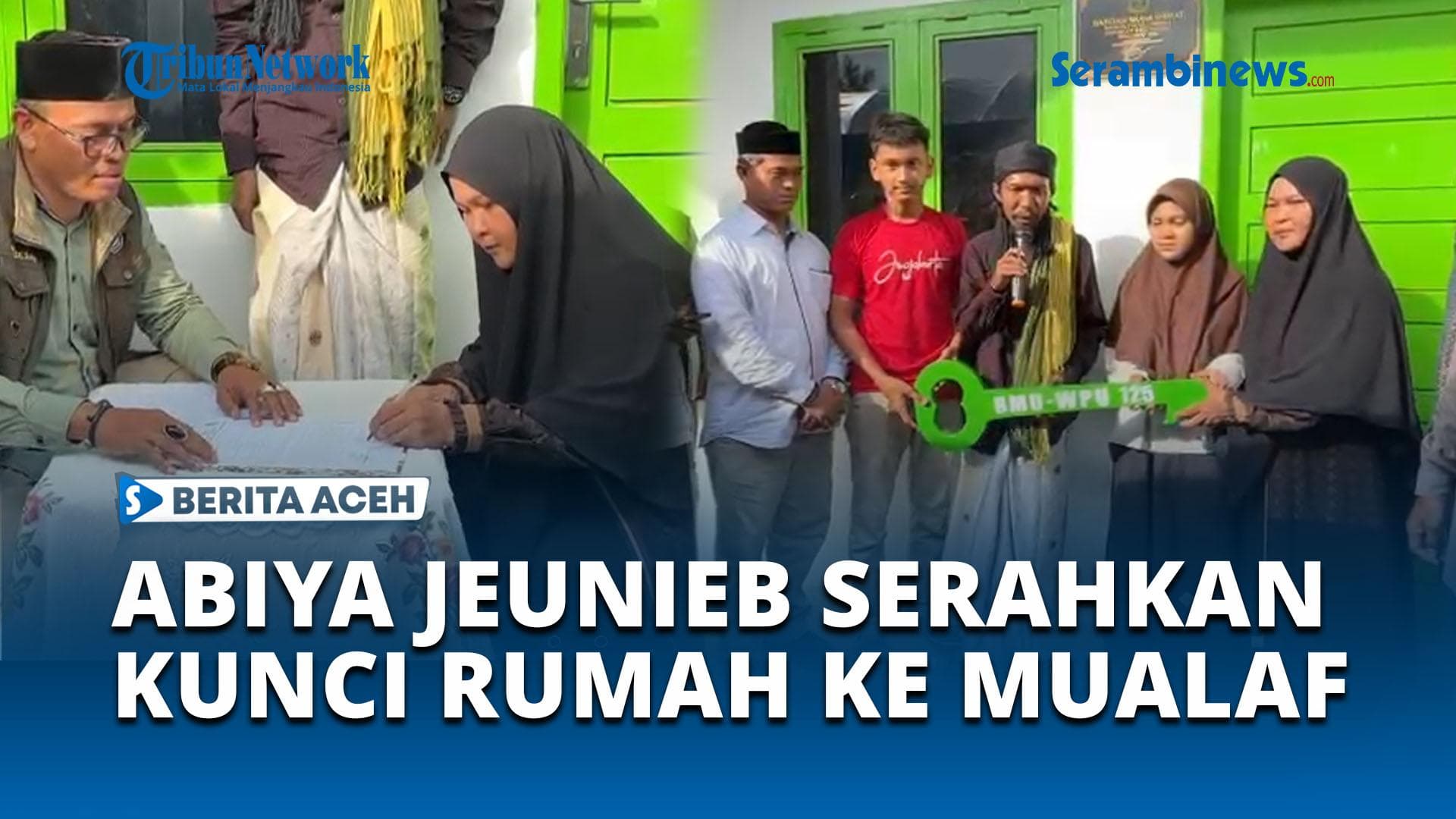 Abiya Jeunieb Serahkan Rumah BMU ke-125 ke Wanita Mualaf di Aceh Besar