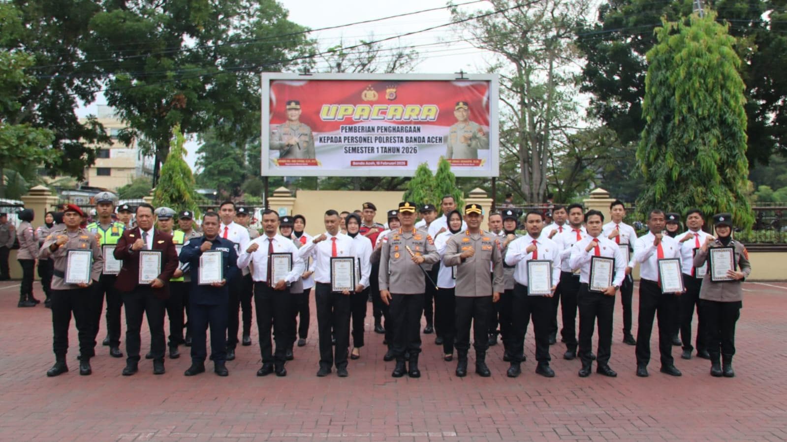 50 Personel Polresta Banda Aceh Terima Penghargaan Prestasi 2026