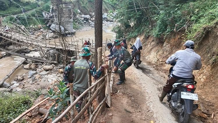 Jembatan Wih Kanis Rusak Parah, 14 Kampung di Bener Meriah Terisolasi