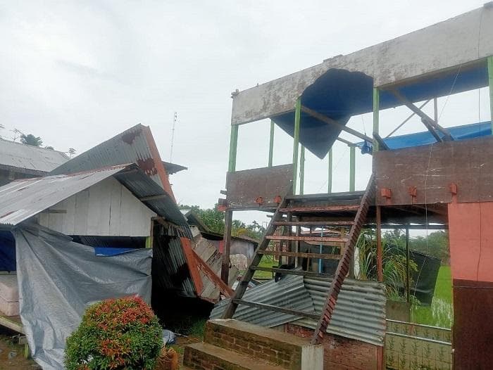 Puting Beliung Rusak Dayah dan Rumah Warga di Aceh Timur, BPBD Lakukan Pendataan