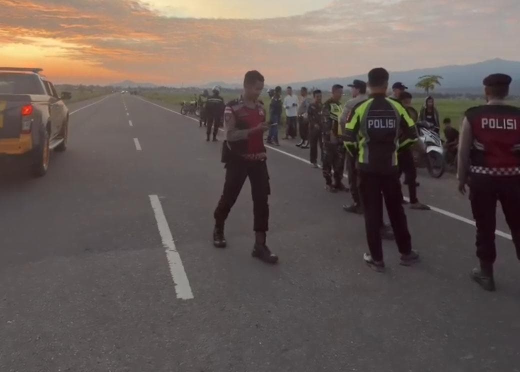 Polisi Bubarkan Balap Liar di Perbatasan Bireuen-Pidie Jaya, 20 Motor Diamankan