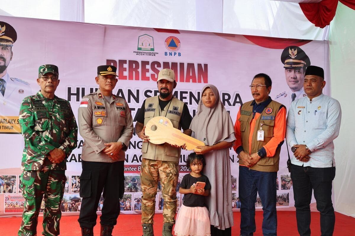 Huntara Tahap 1 di Aceh Timur Rampung, Bupati Pastikan Bantuan Tepat Sasaran