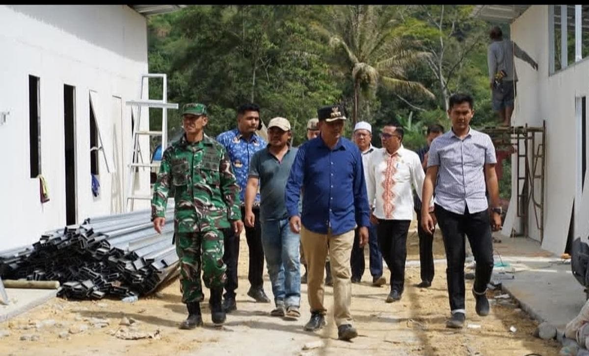 Bupati Gayo Lues Tinjau Huntara Agusen, Pastikan Aman dan Layak Huni
