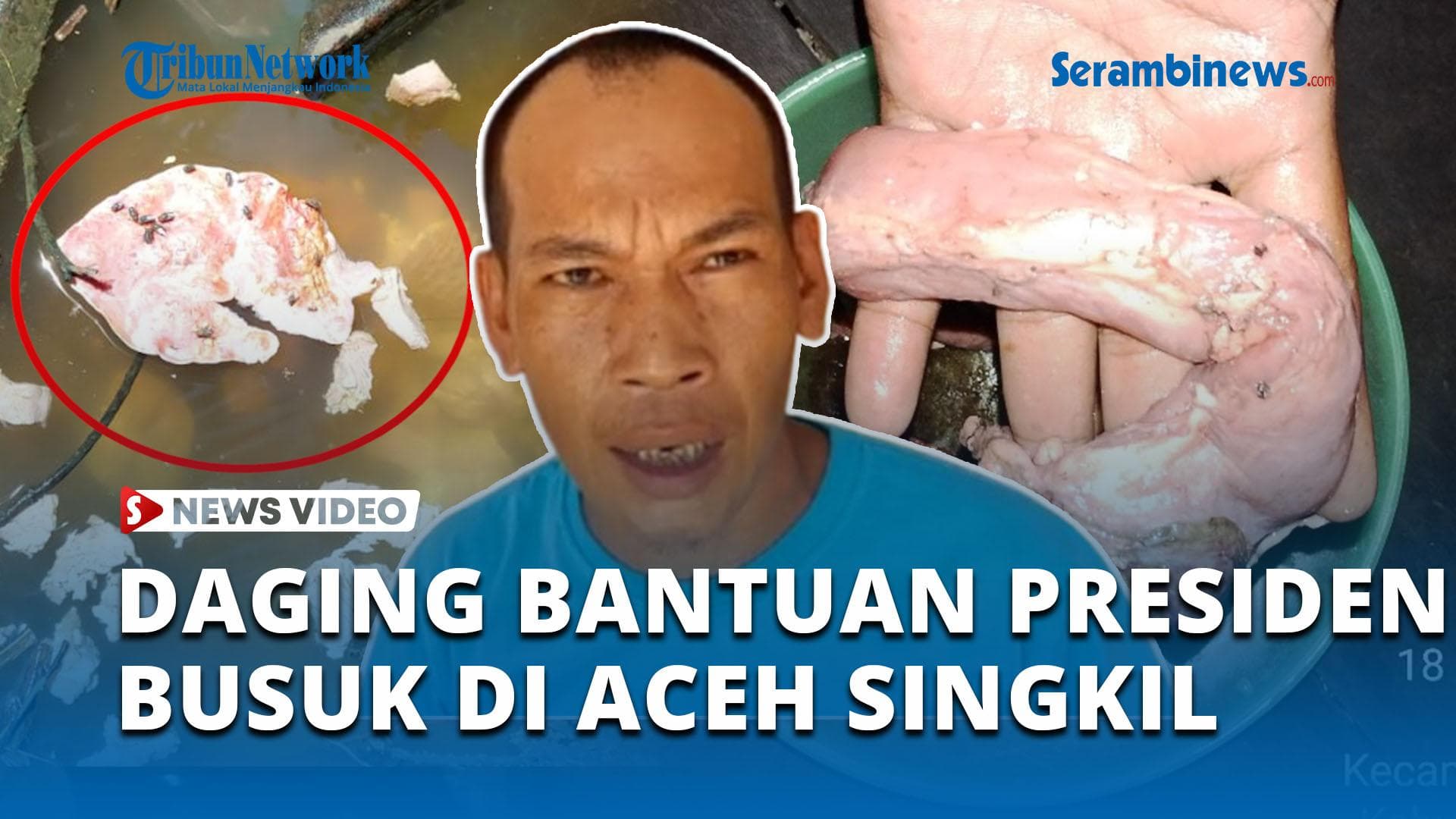 Daging Bantuan Presiden Busuk, Warga Aceh Singkil Khawatir dan Kecewa
