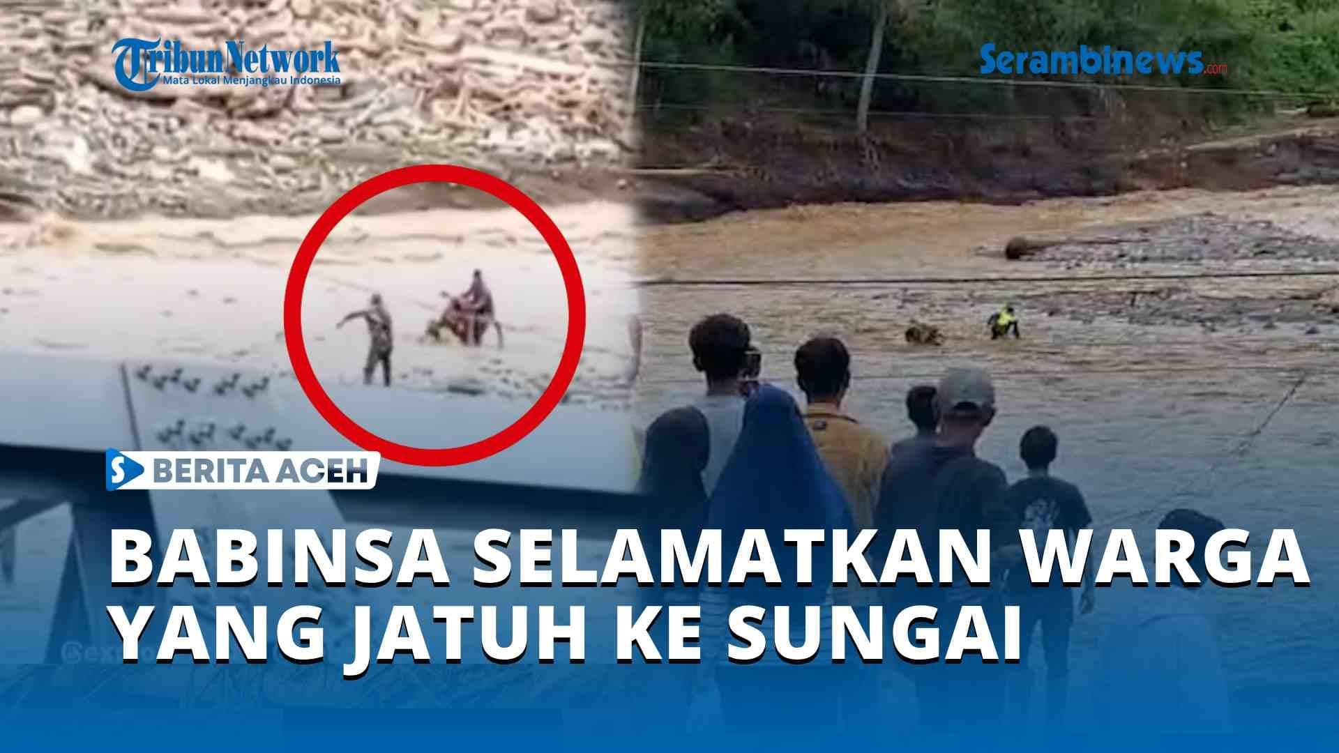 Warga Aceh Tengah Terjatuh di Sling Penyeberangan, Babinsa Selamatkan
