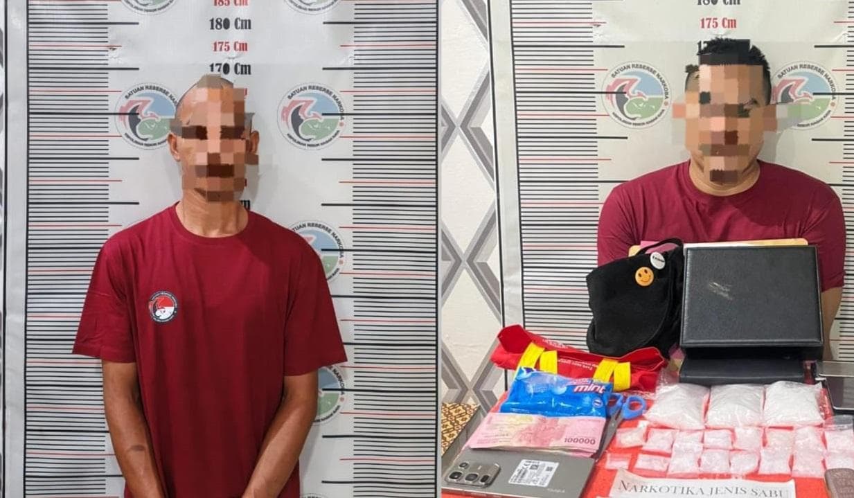 Polisi Nagan Raya Amankan 4 Ons Sabu, Dua Pengedar Ditangkap