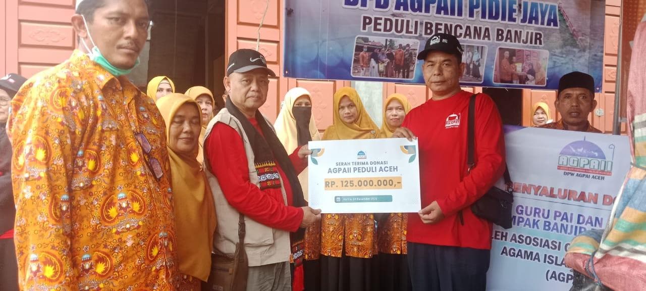 Guru Agama Indonesia Salurkan Donasi Rp125 Juta untuk Korban Banjir Aceh