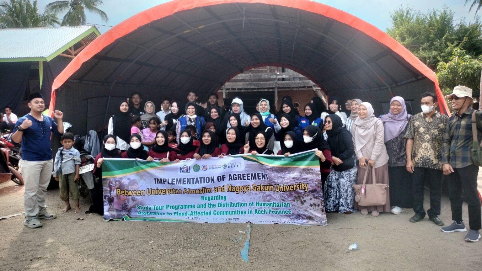 Kolaborasi Umuslim dan NGU Jepang Tinjau Dampak Banjir di Jangka